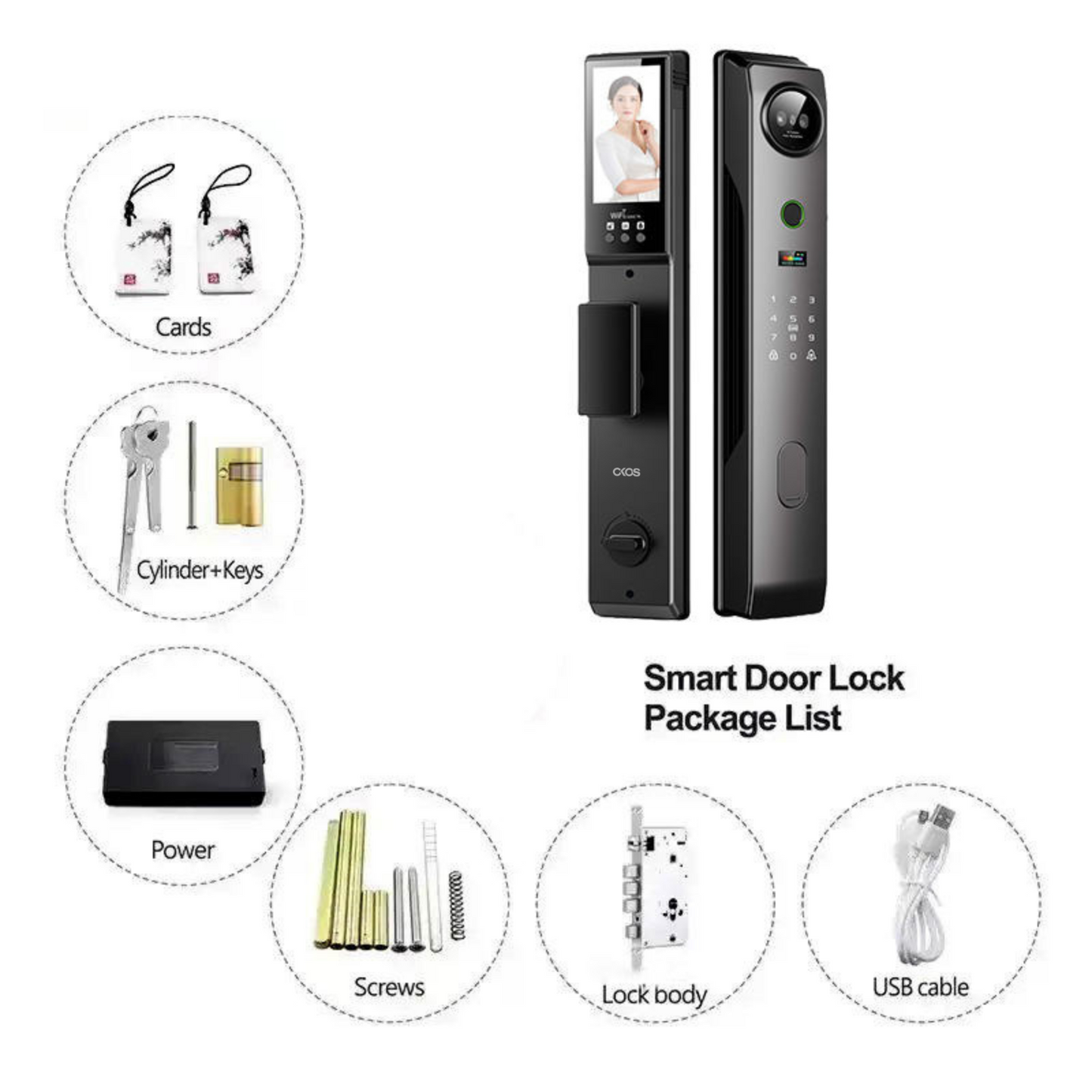 Okos Smart Face-id Door Lock ,Ok_K300.