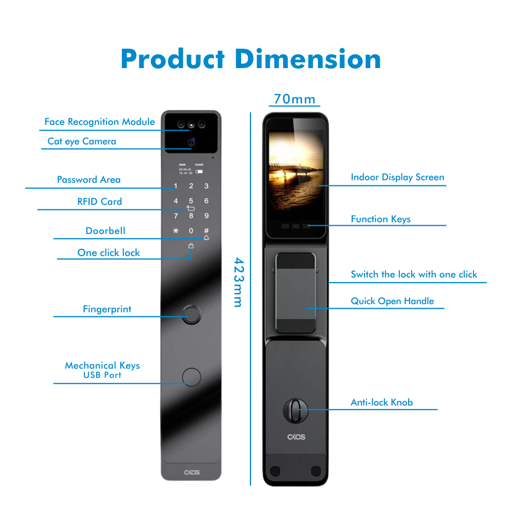 Okos Digital Smart Door Lock ,Ok_0125