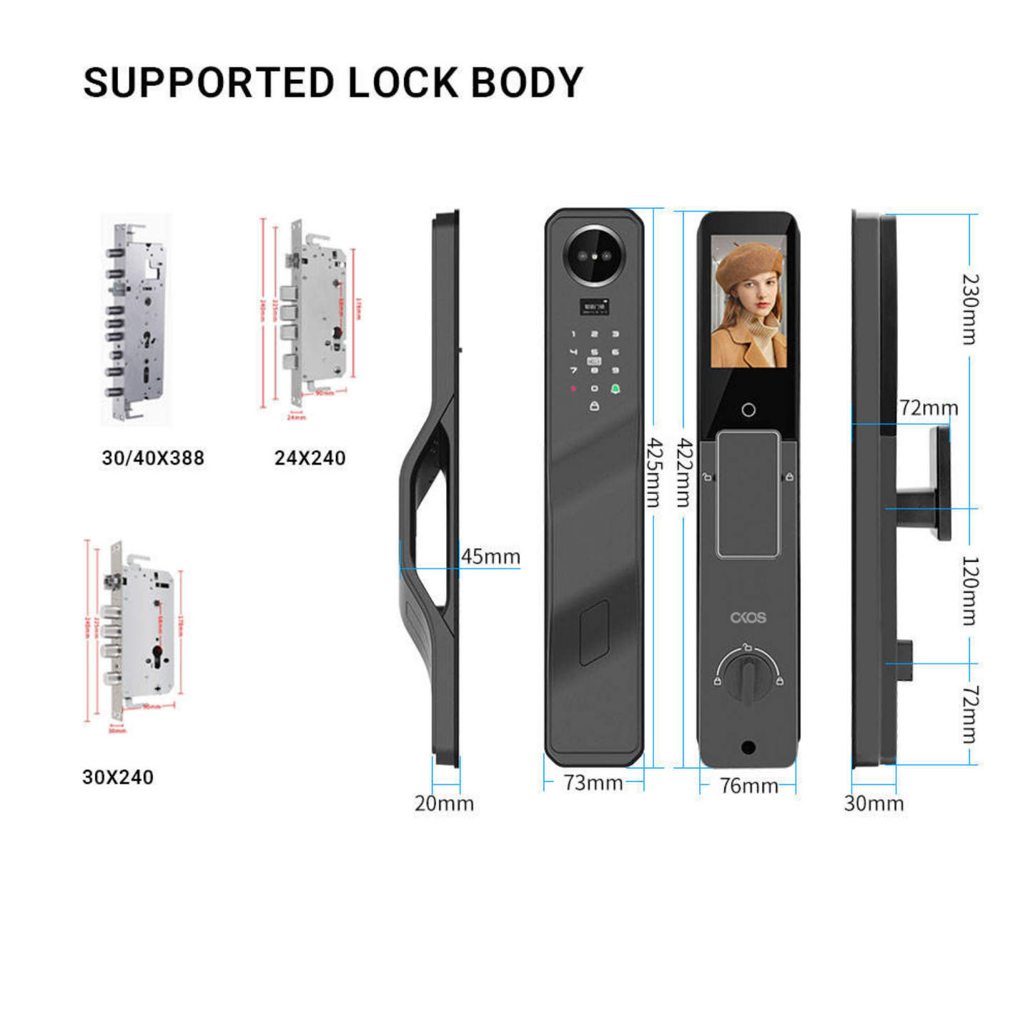 Okos Smart Face-id Door Lock ,OK_WL024