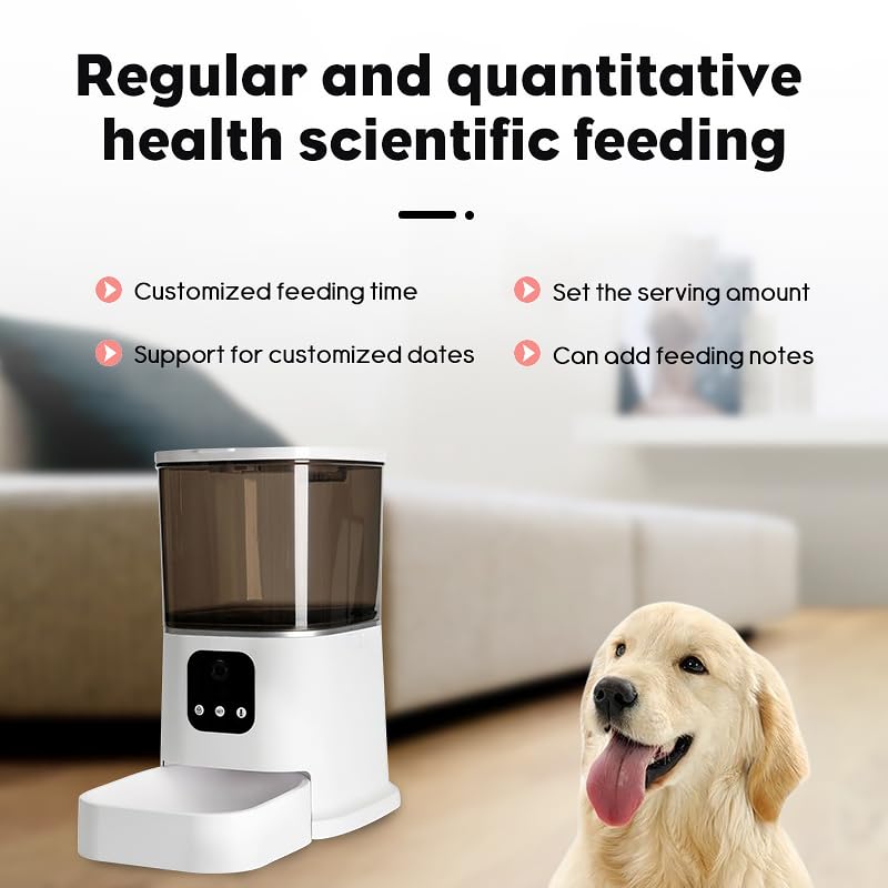 Okos Smart Wi-Fi Automatic Pet Feeder,  6L Dry Food Dispenser