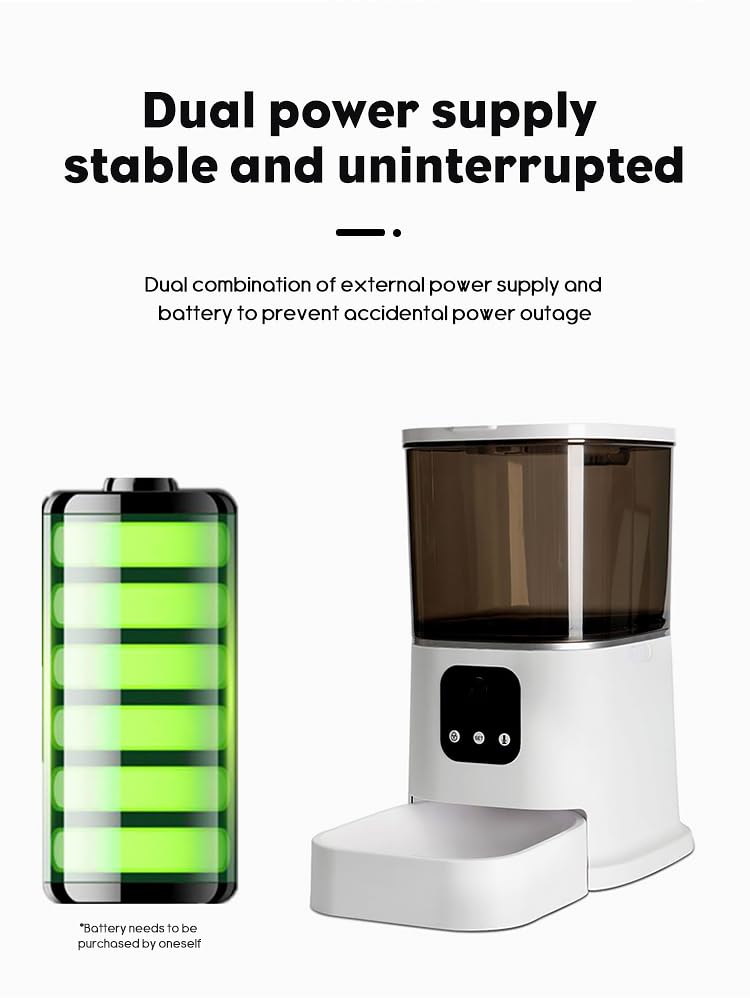 Okos Smart Wi-Fi Automatic Pet Feeder,  6L Dry Food Dispenser