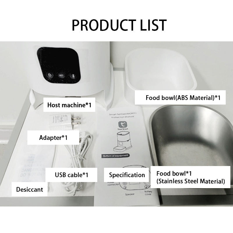 Okos Smart Wi-Fi Automatic Pet Feeder,  6L Dry Food Dispenser