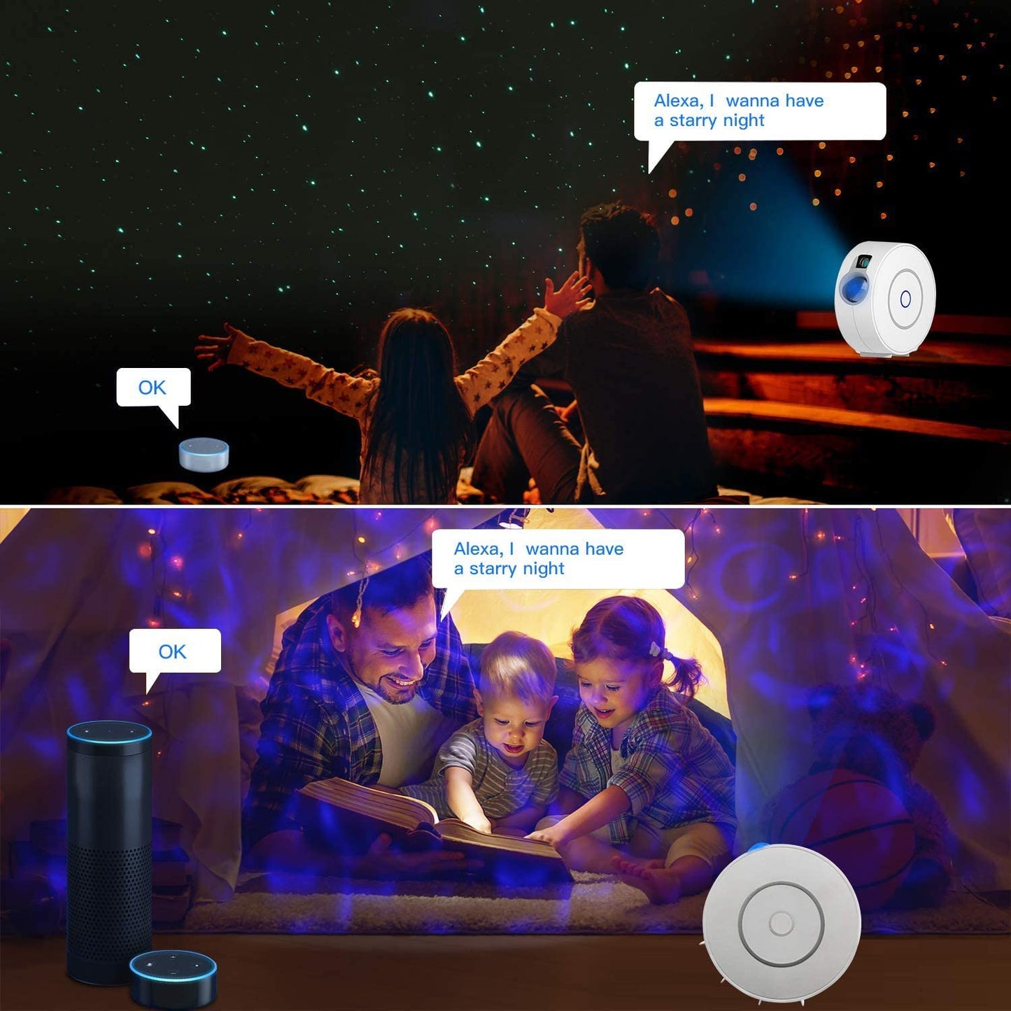 Okos Smart Wifi Star Night Light Lamp Projector