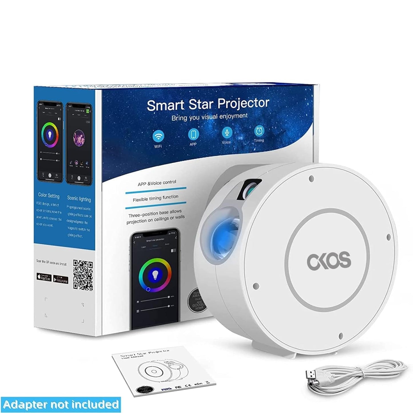 Okos Smart Wifi Star Night Light Lamp Projector