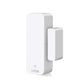 OKOS white two-piece Wi-Fi door and window sensor with matching magnet.