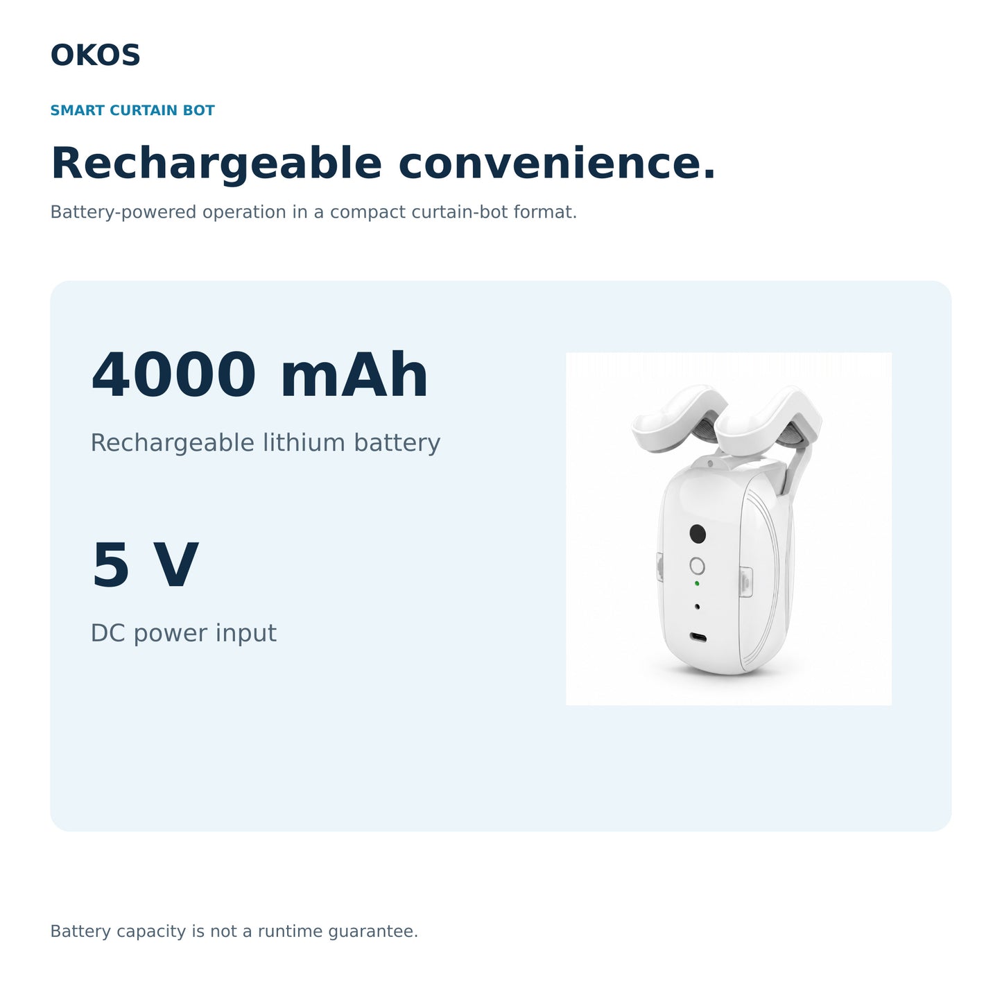 OKOS Smart Curtain Bot — product purpose and compatible installation overview