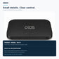 OKOS TV Sync Box microphone and Power, Mode and Wi-Fi front indicators