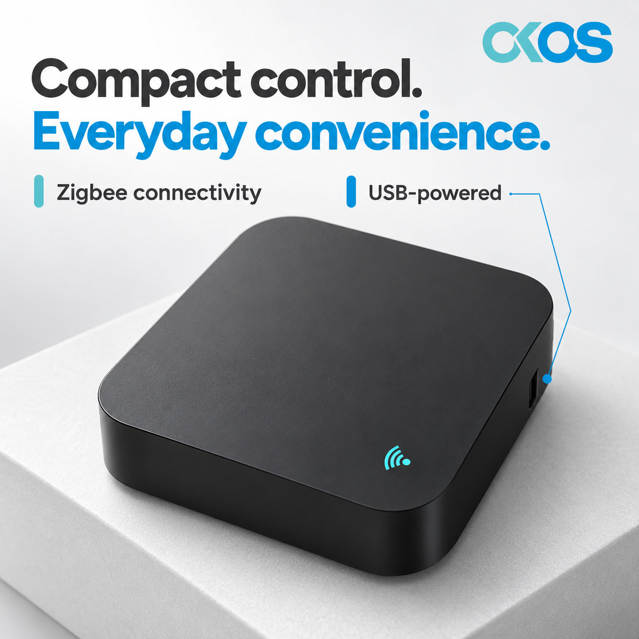Zigbee-connected USB-powered controller detail view