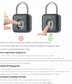 Okos Smart Fingerprint Bluetooth Padlock, IP67