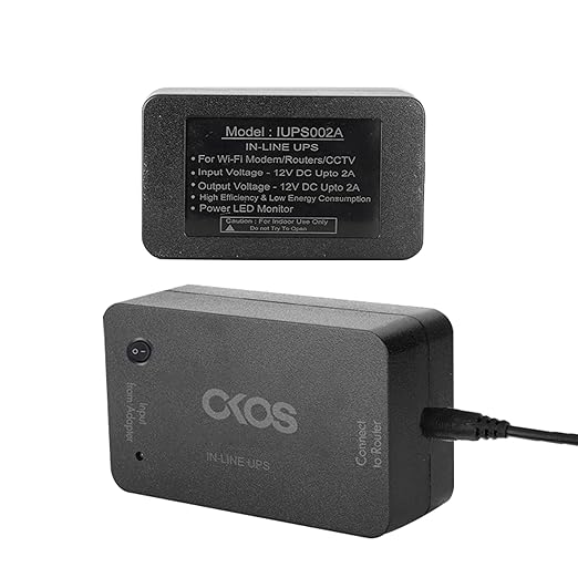 Okos Wi-Fi Router UPS ,Up to 4 Hours Backup for 12V <2A Routers