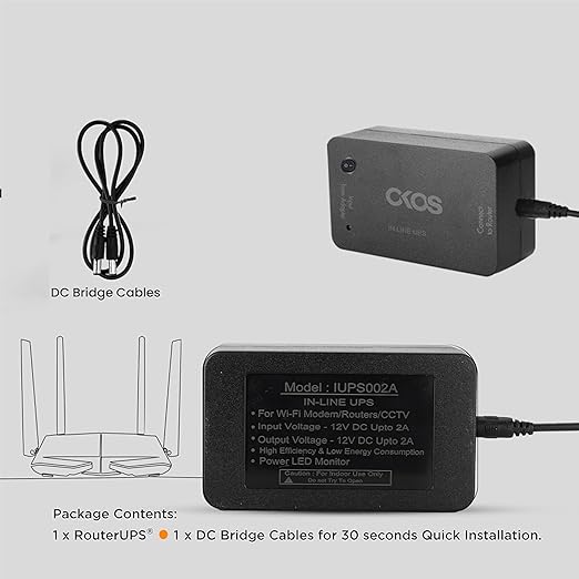 Okos Wi-Fi Router UPS ,Up to 4 Hours Backup for 12V <2A Routers
